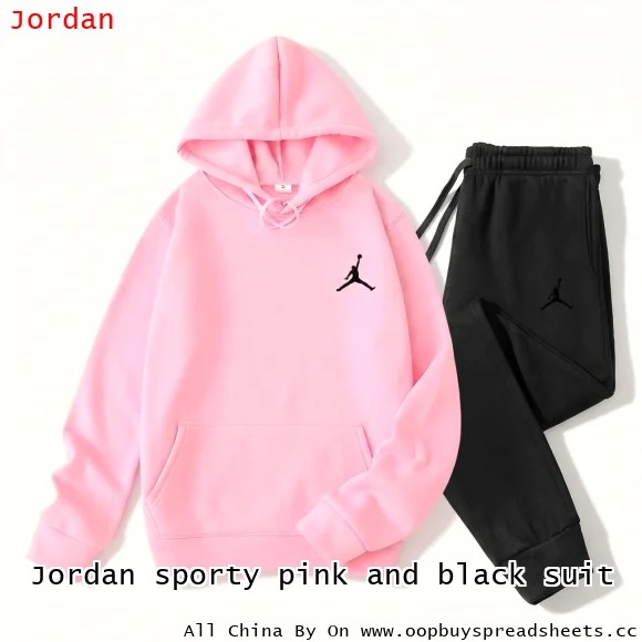 Jordan sporty pink and black suit