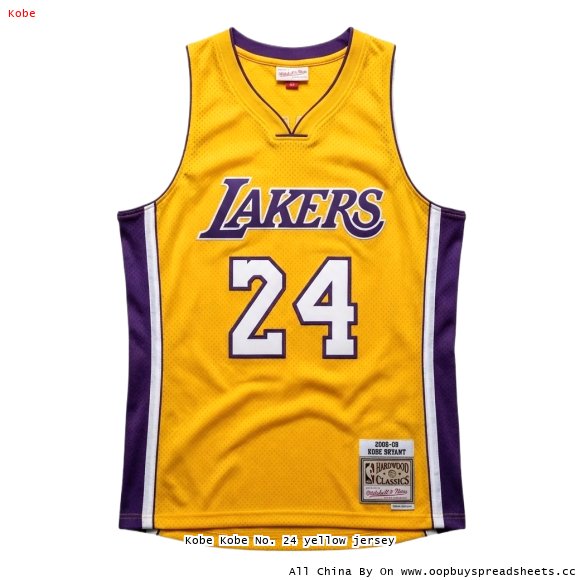 Kobe Kobe No. 24 yellow jersey