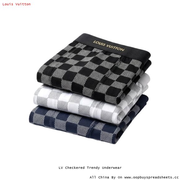 LV Checkered Trendy Underwear