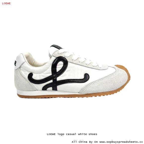 LOEWE logo casual white shoes
