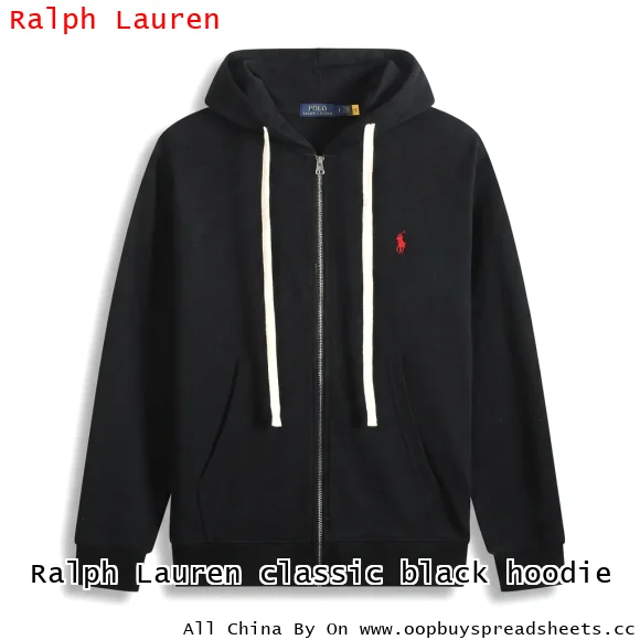 Ralph Lauren classic black hoodie