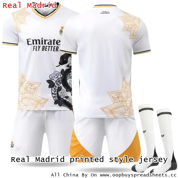 Real Madrid printed style jersey
