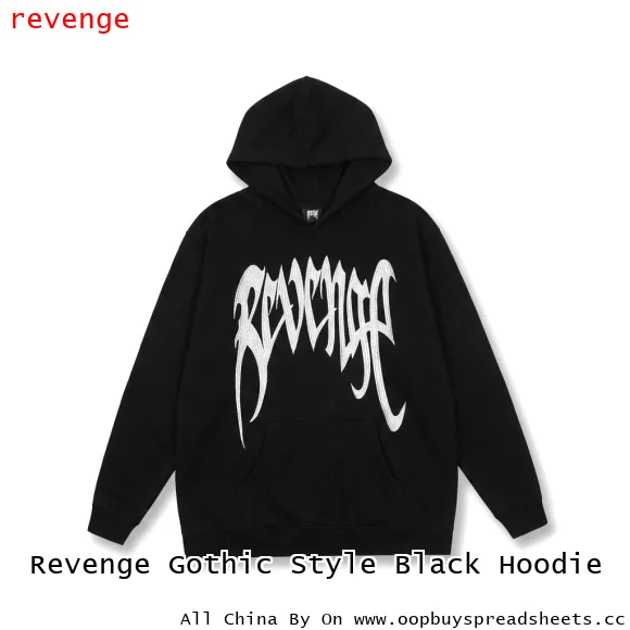 Revenge Gothic Style Black Hoodie