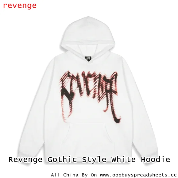 Revenge Gothic Style White Hoodie