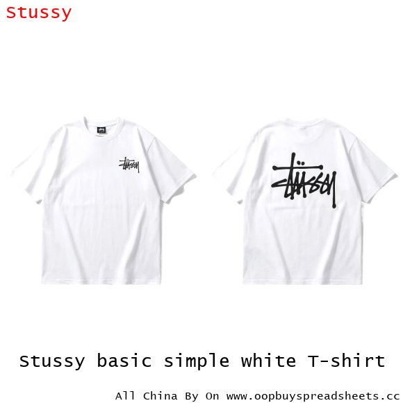 Stussy basic simple white T-shirt