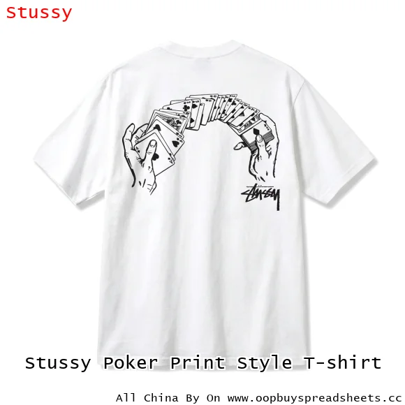 Stussy Poker Print Style T-shirt