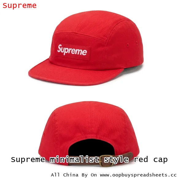 Supreme minimalist style red cap