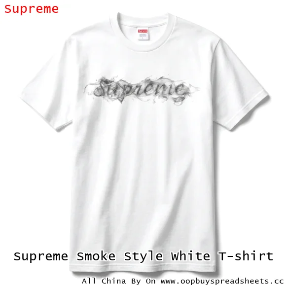 Supreme Smoke Style White T-shirt