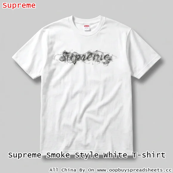 Supreme Smoke Style White T-shirt