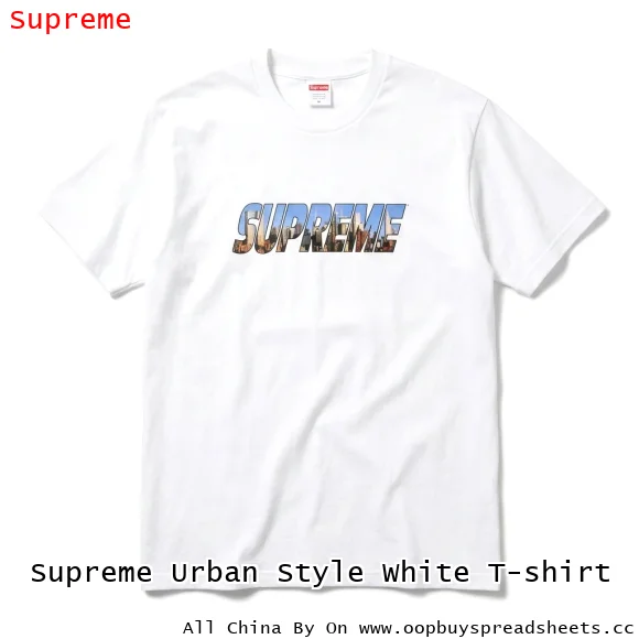 Supreme Urban Style White T-shirt