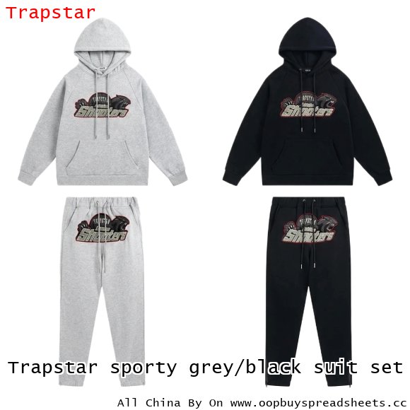 Trapstar sporty grey/black suit set