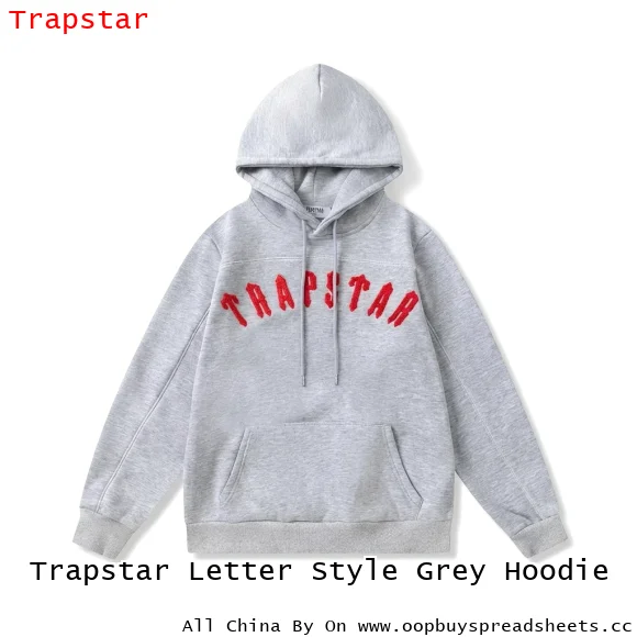 Trapstar Letter Style Grey Hoodie