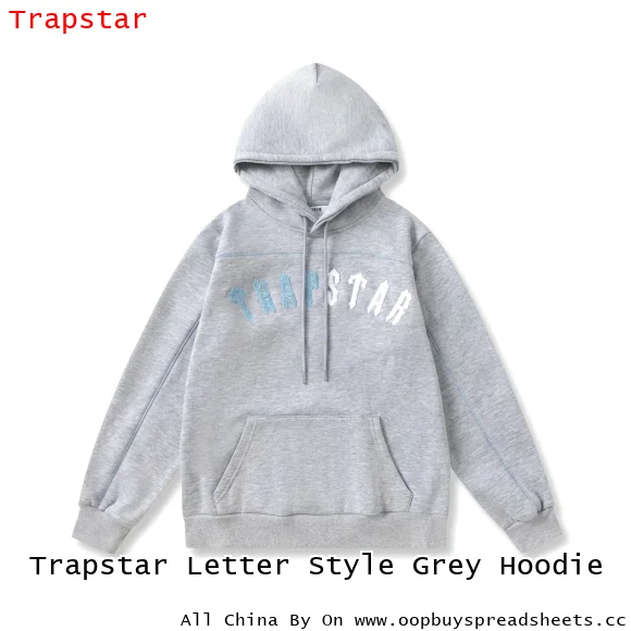 Trapstar Letter Style Grey Hoodie