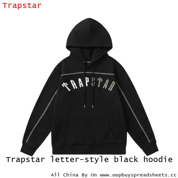 Trapstar letter-style black hoodie