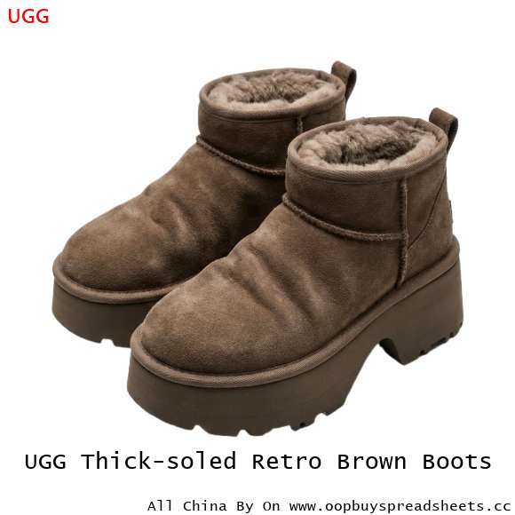 UGG Thick-soled Retro Brown Boots