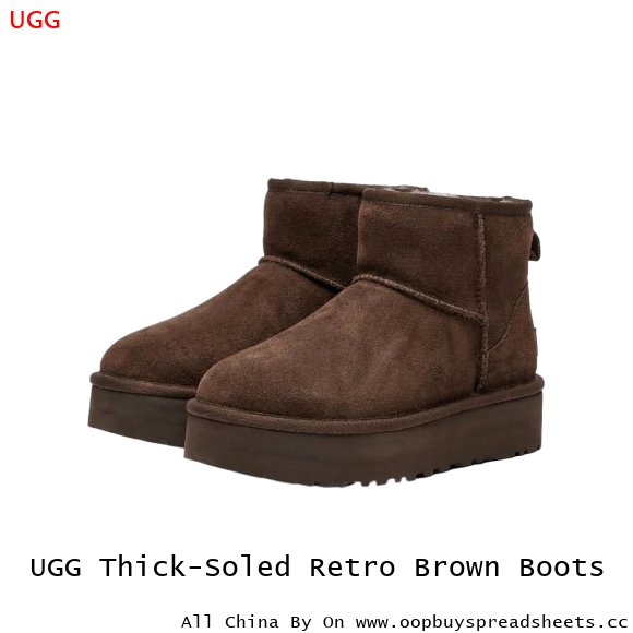 UGG Thick-Soled Retro Brown Boots