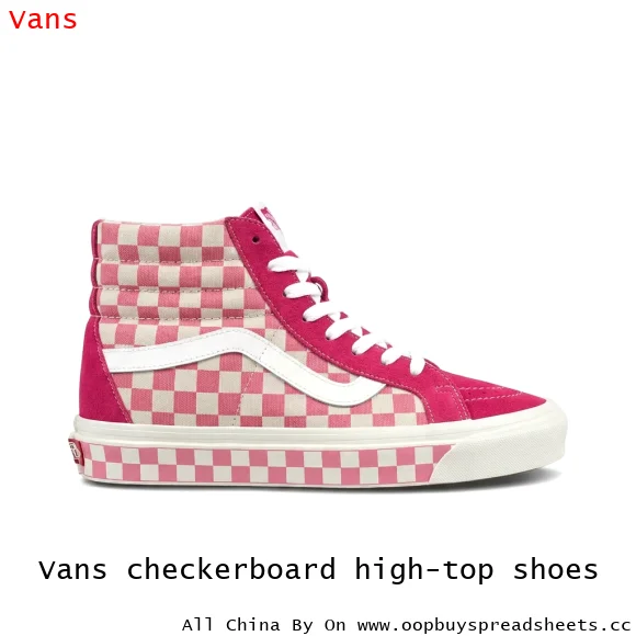 Vans checkerboard high-top shoes