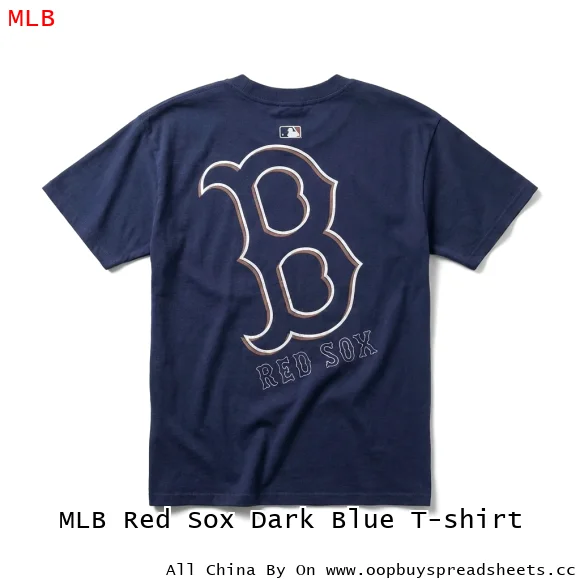 MLB Red Sox Dark Blue T-shirt