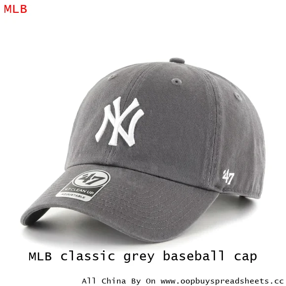 MLB classic grey baseball cap