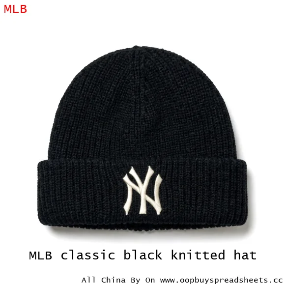 MLB classic black knitted hat