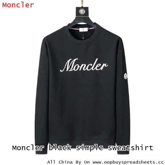 Moncler black simple sweatshirt