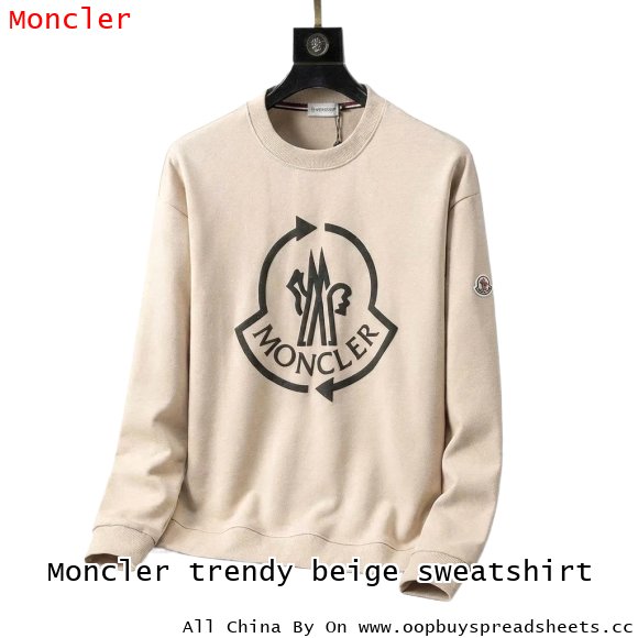 Moncler trendy beige sweatshirt
