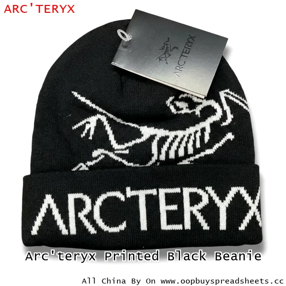 Arc'teryx Printed Black Beanie