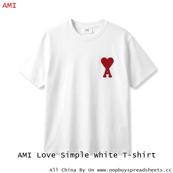AMI Love Simple White T-shirt