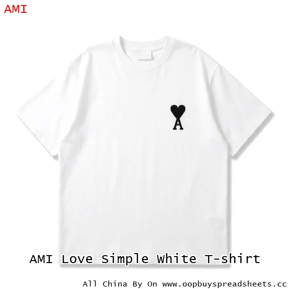AMI Love Simple White T-shirt