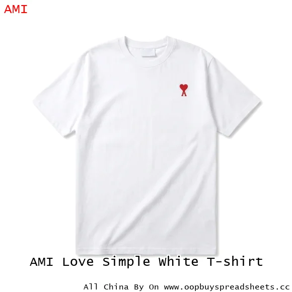 AMI Love Simple White T-shirt
