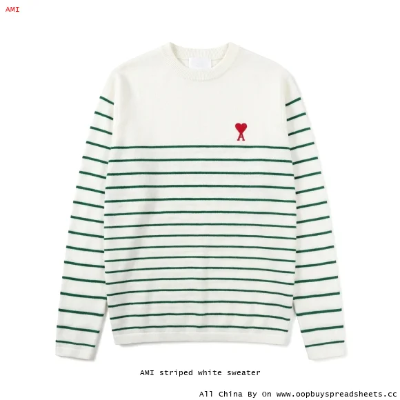 AMI striped white sweater