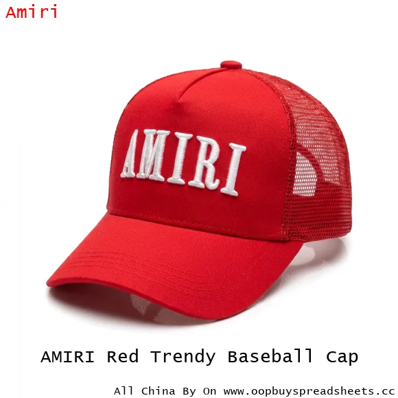AMIRI Red Trendy Baseball Cap
