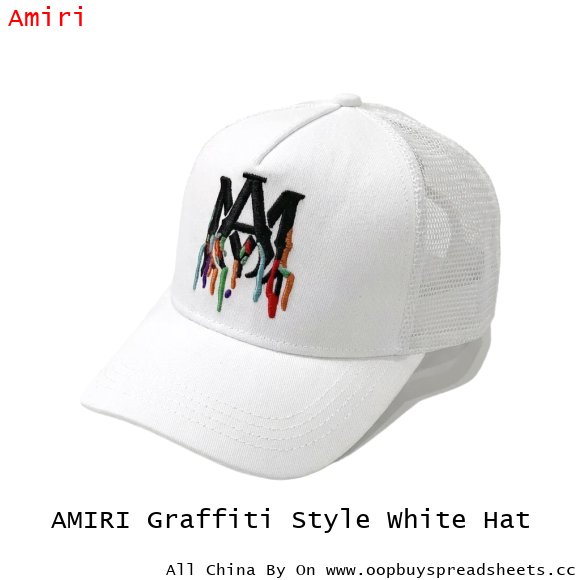 AMIRI Graffiti Style White Hat
