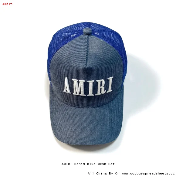 AMIRI Denim Blue Mesh Hat