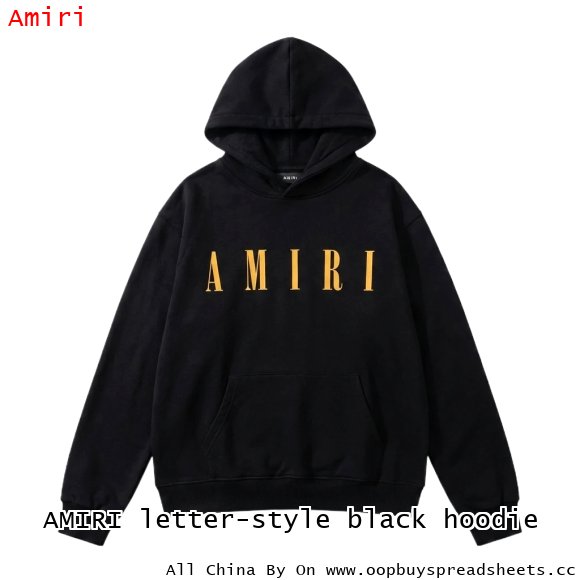 AMIRI letter-style black hoodie