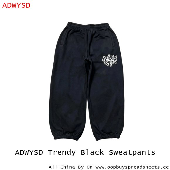 ADWYSD Trendy Black Sweatpants