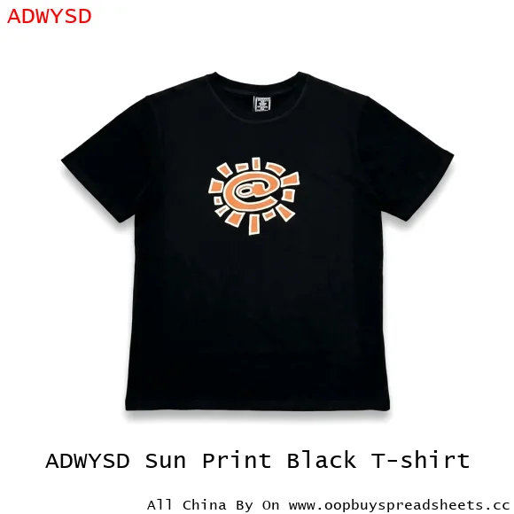 ADWYSD Sun Print Black T-shirt