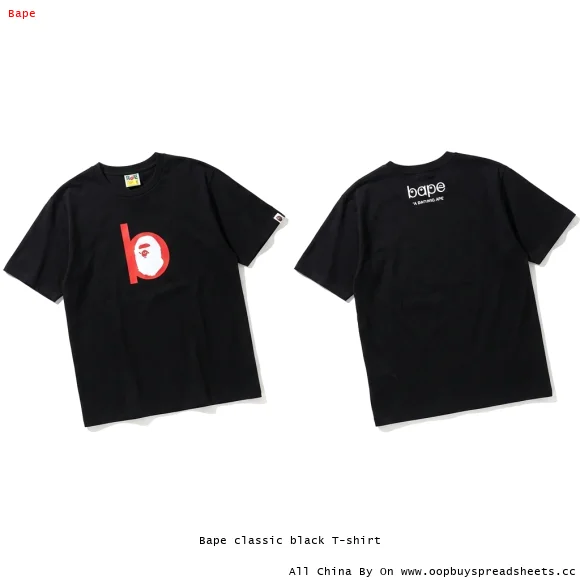 Bape classic black T-shirt