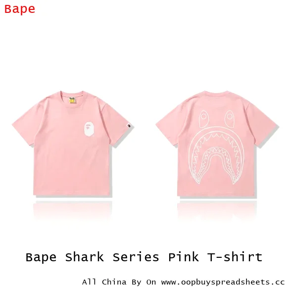 Bape Shark Series Pink T-shirt