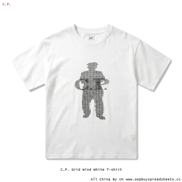 C.P. Grid Wind White T-shirt