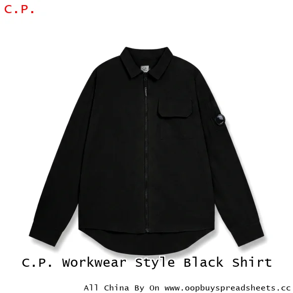 C.P. Workwear Style Black Shirt