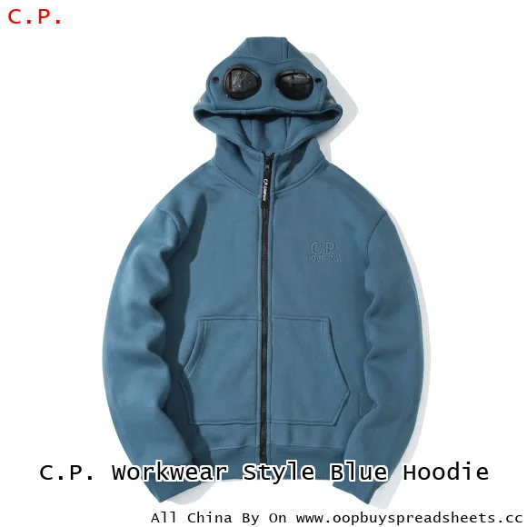 C.P. Workwear Style Blue Hoodie