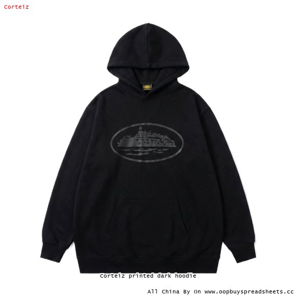 Corteiz printed dark hoodie