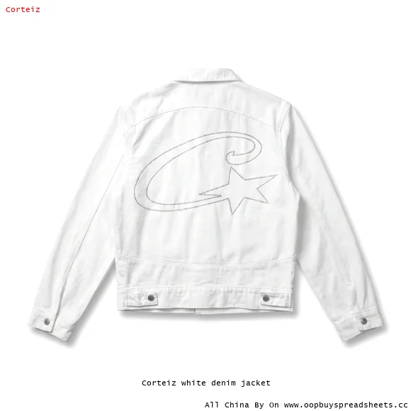 Corteiz white denim jacket