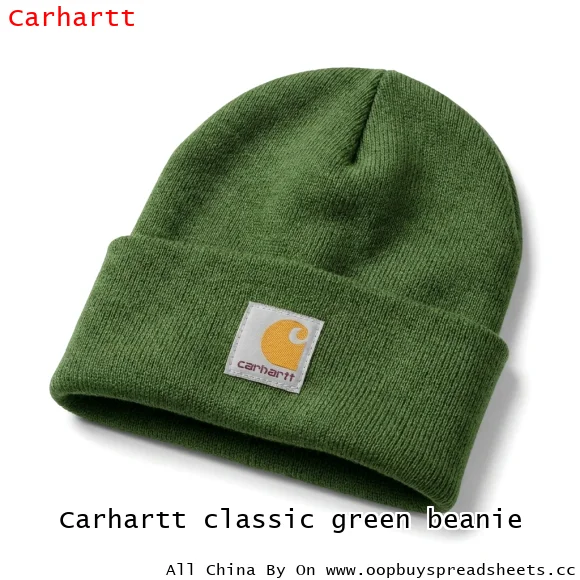 Carhartt classic green beanie