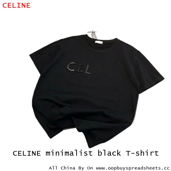 CELINE minimalist black T-shirt