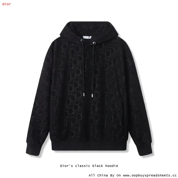 Dior's classic black hoodie