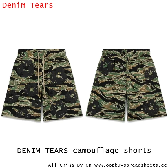 DENIM TEARS camouflage shorts
