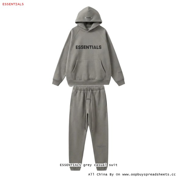 ESSENTIALS grey casual suit