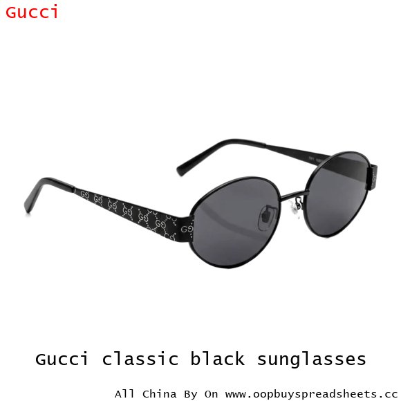 Gucci classic black sunglasses